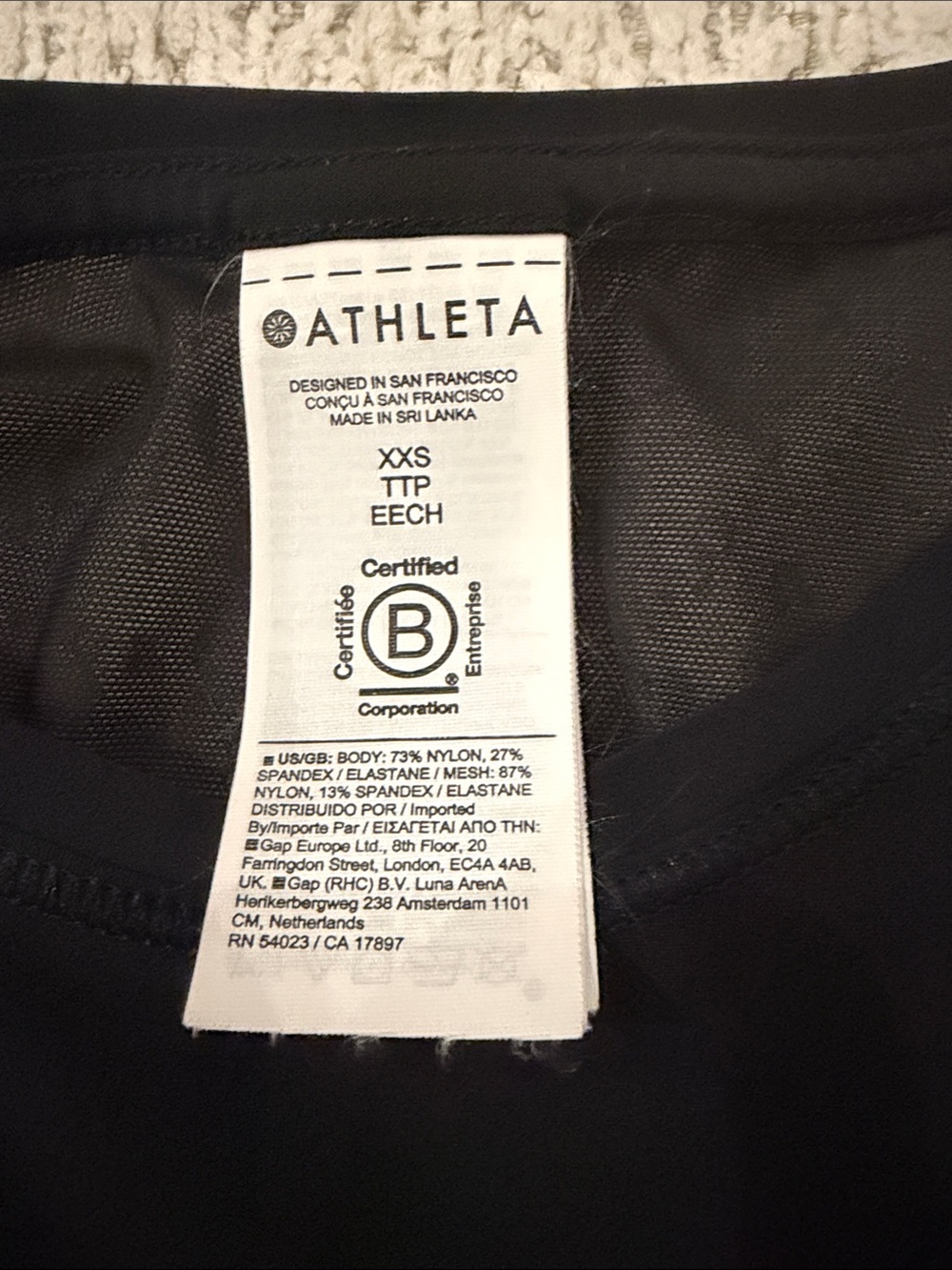 Athleta Black Racerback Performance Tank - Picture 2 of 3
